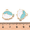 Alloy Enamel Fish Pendants PALLOY-N170-027A-NR-3