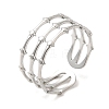 Non-Tarnish 304 Stainless Steel Open Cuff Rings RJEW-K245-66P-3