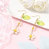 Electroplate Glass Dangle Earrings EJEW-TA00652-01-1