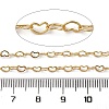 Brass Heart Link Chains CHC-H113-14B-G-2