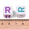Opaque Acrylic Enamel European Beads AC-ACBA1794-04R-3