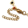 304 Stainless Steel Heart Link Bracelets for Women BJEW-C076-02A-01-3