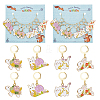 Alloy Enamel Pendant Stitch Markers HJEW-AB00246-1