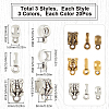 180Pcs 9 Styles Tibetan Style Tube Bails FIND-SC0009-24-2