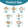 28Pcs 7 Styles Alloy Colorful Enamel Connector Charms FIND-TA0002-46-3