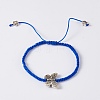 Adjustable Nylon Cord Braided Bead Bracelets BJEW-TA0001-04J-1