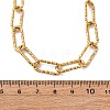 304 Stainless Steel Textured Paperclip Chain Necklaces for Women Men NJEW-A052-01G-5