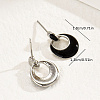 Elegant Brass Flat Round Stud Earrings JM3451-5