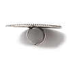 Big Flat Round Alloy Open Cuff Rings for Women RJEW-S412-01AS-4