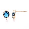 Brass Stud Earring Findings KK-S365-004B-3