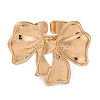 Bowknot Alloy Open Cuff Rings for Women RJEW-U028-03G-3