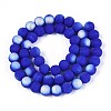 Frosted Opaque Glass Beads Strands GLAA-T032-P8mm-MBB11-2