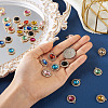 Crafans 24pcs 6 colors Zinc Alloy Rhinestone Pendants FIND-CF0001-01-17