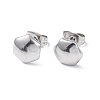 Non-Tarnish 304 Stainless Steel Hexagon Stud Earrings for Women LS-EJEW-I285-04A-P-1