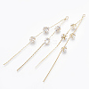 Brass Big Chain Tassel Pendants KK-S348-062-2