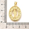 Religion Themed Rack Plating Brass Micro Pave Cubic Zirconia Pendants KK-L226-007G-20-3