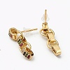 Brass Micro Pave Cubic Zirconia Dangle Earrings EJEW-L234-045-3