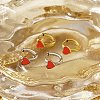 Natural Shell Heart Hoop Earrings AJEW-U002-02G-2