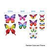 Artificial Plastic Butterfly Decorations DJEW-PH0002-03-2