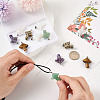 12Pcs 6 Style Natural & Synthetic Gemstone Pendants G-YS0001-12-4