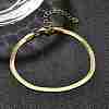 304 Stainless Steel Herringbone Chains Bracelet for Men Women BJEW-D450-01G-01-1