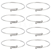 10Pcs Adjustable 304 Stainless Steel Wire Cuff Bangle Making MAK-BBC0001-15-1
