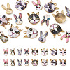  16Pcs 8 Style Rack Plating Alloy Enamel Pendants ENAM-TA0001-48-9