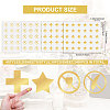 Olycraft 80 Sheets 4 Patterns PVC Waterproof Self-Adhesive Sticker Sets STIC-OC0001-10C-2