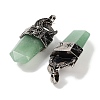 Natural & Synthetic Mixed Gemstone Faceted Sword Pendants G-Q163-01AS-3