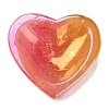 Electroplated Natural Quartz Crystal Heart Bowl DJEW-C010-01-2