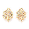 Brass Micro Pave Cubic Zirconia Charms X1-KK-N263-117G-1