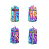 Ion Plating(IP) 201 Stainless Steel Pendants STAS-N098-235M-2