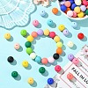 Rubberized Style Opaque Acrylic Beads MACR-CJC0009-02A-6