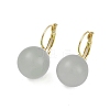 Brass with Resin Round Hoop Earrings EJEW-Q391-09G-04-2