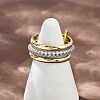 Brass Micro Pave Cubic Zirconia Finger Rings RJEW-D325-01PG-06-1