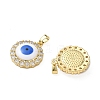 Brass Micro Pave Cubic Zirconia Pendants KK-I371-38G-01-2