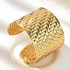 304 Stainless Steel Cuff Bangles for Women BJEW-Z096-05G-1