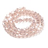 Transparent Electroplate Glass Beads Strands GLAA-F029-3mm-A26-2