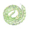 Transparency Electroplate Glass Beads Strands GLAA-T023-40A-11-3