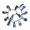AB Color Plated Dyed Natural Freshwater Shell Beads Strands X-SHEL-T020-55C-2
