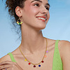 Glass Round Pendants PALLOY-TADJ00001-02-6