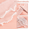 2 Layer Polyester Pleated Lace Trim OCOR-WH0088-46A-4