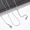 10Pcs 0.9MM 304 Stainless Steel Round Snake Chain Necklaces NJEW-G203-03P-4
