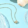 Brass Micro Pave Clear Cubic Zirconia Multi Ring Beads Pendant 304 Stainless Steel Satellite Chain Necklaces for Women NJEW-JN06676-1