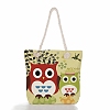 Rectangle Printed Canvas Embroidery Shoulder Bags PW-WGAC9B9-01-1