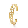 304 Stainless Steel Cuff Bangles BJEW-M234-02G-1