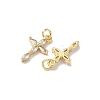 Brass Micro Pave Cubic Zirconia Pendants KK-Q068-49A-G-2