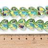 Electroplate Transparent Glass Beads Strands EGLA-B012-AB04-4
