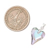 Electroplated Transparent Glass Pendants PALLOY-JF05156-02-2