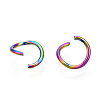Ion Plating(IP) Rainbow Color 304 Stainless Steel Open Jump Rings X-STAS-N098-062A-01-3